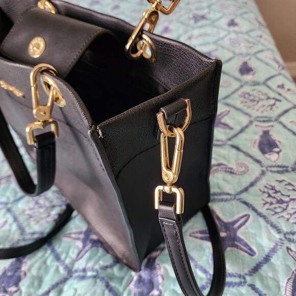 Calvin Klein Sandra Leather Tote Satchel Handbag - Picture 12 of 15